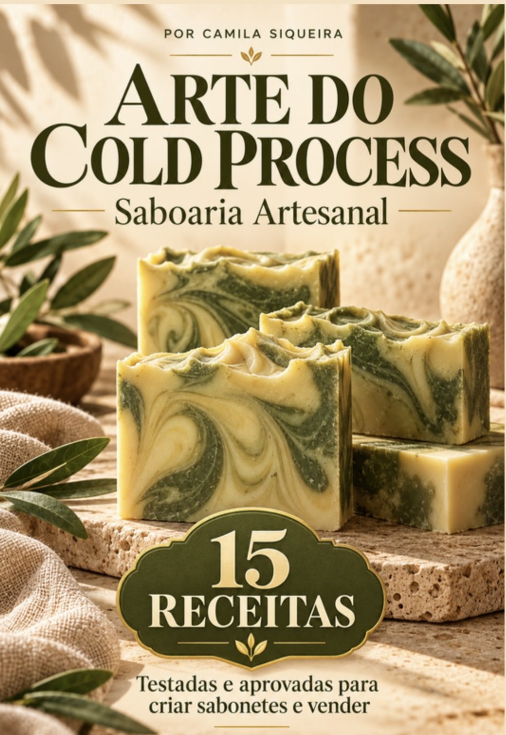 Capa do Guia Cold Process do zero: passo a passo + 15 receitas
