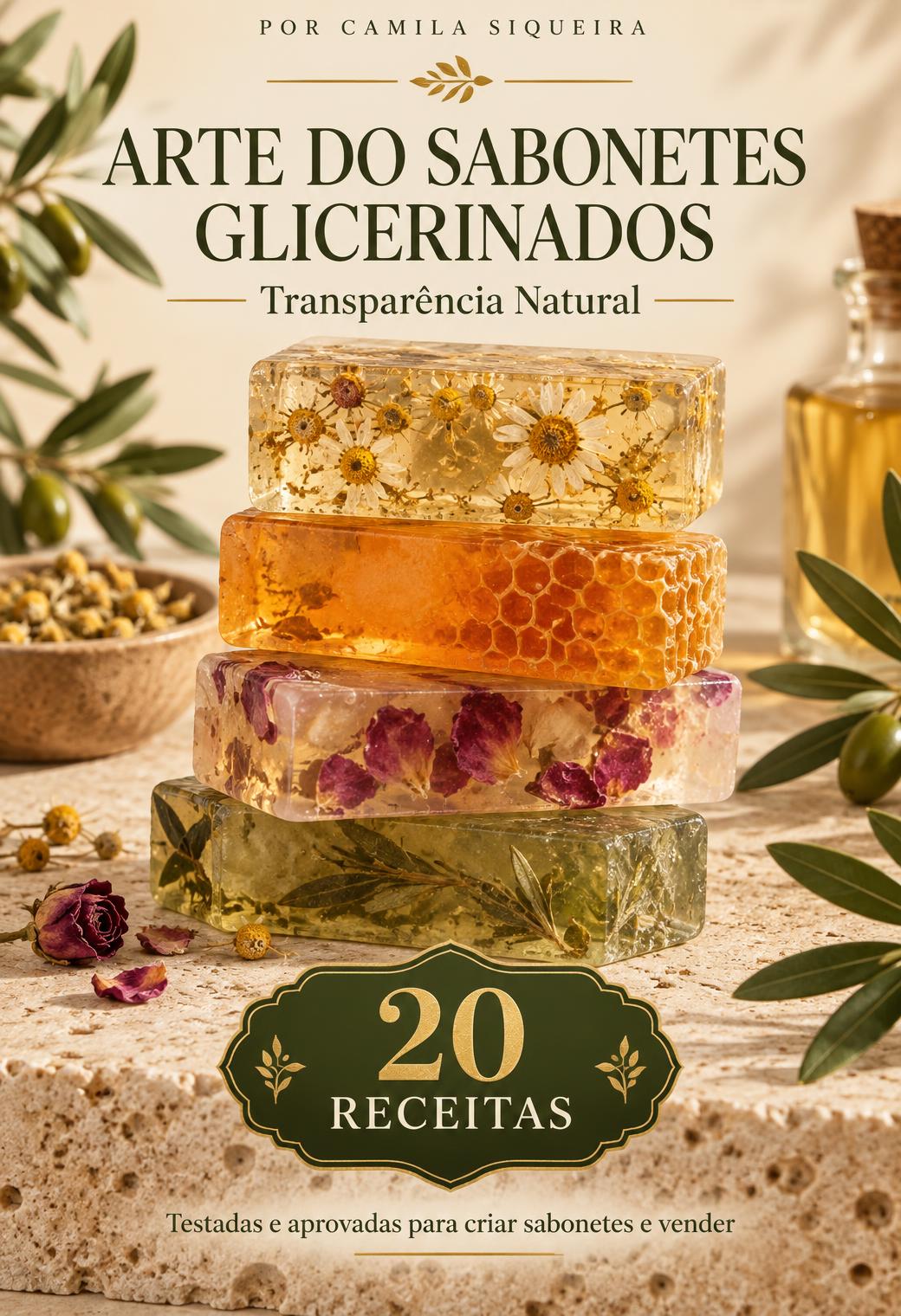 Capa do Guia de Sabonetes Glicerinados: passo a passo + 20 receitas